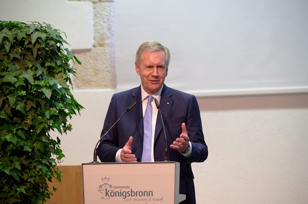 Der Bundespräsident a.D. Christian Wulff hielt die Eröffnungs- und Hauptrede. Foto: DBwV/Ingo Kaminsky