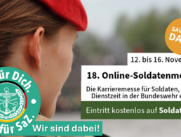 Bewährtes Format: Bereits zum 18. Mal können sich Soldatinnen und Soldaten bei der SOLDATA über Bildungs- und Berufsmöglichkeiten informieren. Grafik: DBwV