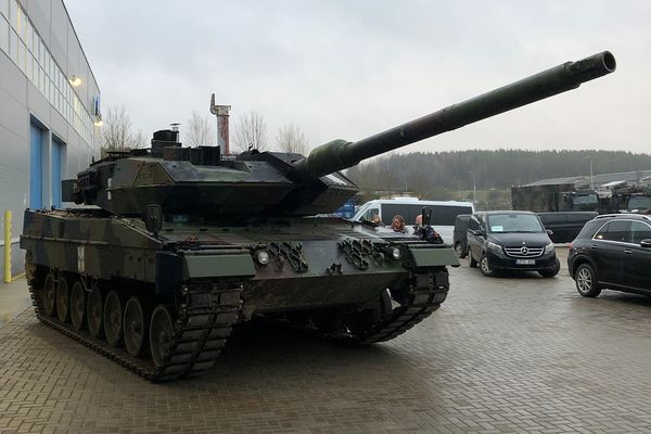 Ein in Litauen instandgesetzter Leopard 2A6 der ukrainischen Streitkräfte. Foto: Philipp Kohlhöfer