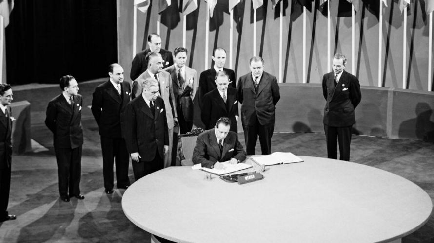 Im Opernhaus von San Francisco wurde die UN-Charta unterzeichnet. Foto: UN Photo/Lundquist.