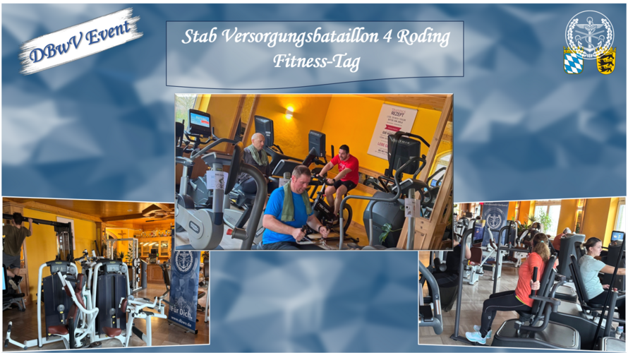 Vierzig Angehörige des Stabes VersBtl 4 bereiteten sich am Jahresende mit einem „DBwV-Event“ – Fitnesstag physisch auf die kommenden Herausforderungen vor. Fotos: StoKa Roding