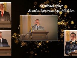 Bei der Weihnachtsfeier der StoKa UniBw München schauten Vorsitzender Hauptfeldwebel Mirko Lange und die Grußwortredner von UniBw und BundeswehrVerband auf Erfolge des zu Ende gehenden und die Herausforderungen des kommenden Jahres. Foto: Steffen Scholz/IK