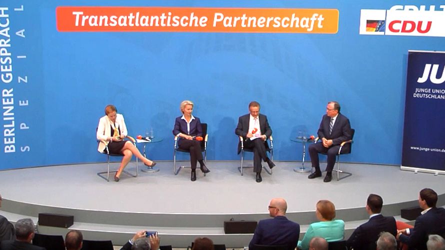 Diskussion: Deutschland und die USA – Partnerschaft mit Geschichte und Zukunft. Quelle: Screenshot CDU.TV