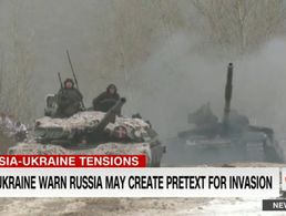 Russische Panzer an der Grenze zur Ukraine: Der Bundeskanzler und die Verteidigungsministerin sind sich einig, dass die NATO in der aktuellen Situation auf Abschreckung setzen muss. Screenshot: DBwV