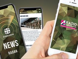 Die Apps "Radio Andernach" und "Newsradar" liefern Bundeswehrangehörigen Nachrichten, Radio und Informationen mobil auf Handy, Tablet und Co. Foto: Bundeswehr