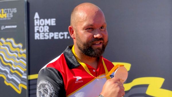 Maik Mutschke gewann die Silbermedaille im Kugelstoßen. Foto: DBwV/Philipp Kohlhöfer