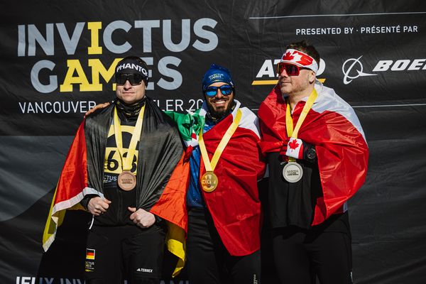 Oberstabsgefreiter Philipp Schäfer (links) holte Bronze im Skilanglauf. Foto: Bundeswehr/Jana Neumann