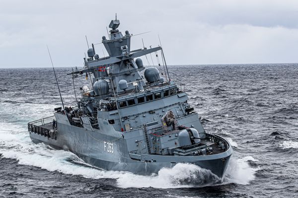 Die Korvette F 263 Oldenburg bei einer Übung in Norwegen. Foto: Bundeswehr/Marcel Kröncke