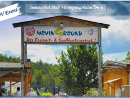 Mit seiner Kampagne „DBwV Event“ unterstützte der BundeswehrVerband das Sommerfest vom Stab VersBtl 4 im MovinGround-Freizeitpark. Collage: IK