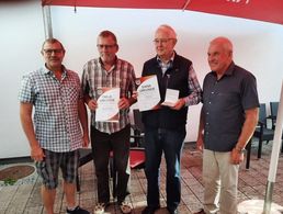 Klaus Pollmann (Stv. Vorsitzender, von links), Heinz Günter Gomoll, Eckhard Gross und Gerhard Kreutzkamp. Foto: DBwV