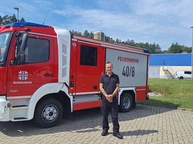 Fabian Heise ist jetzt für die Bundeswehrfeuerwehr in Blankenburg tätig. Foto: BFD