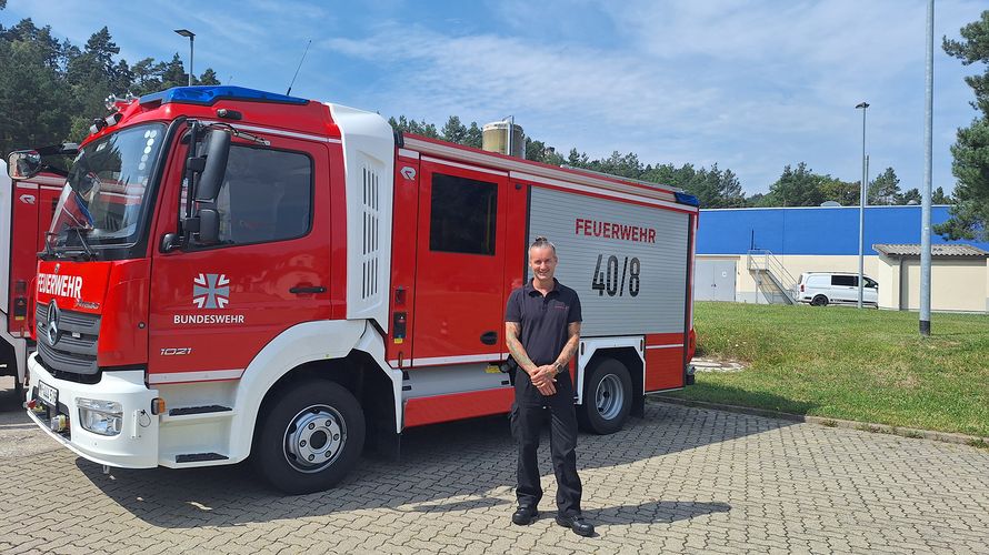 Fabian Heise ist jetzt für die Bundeswehrfeuerwehr in Blankenburg tätig. Foto: BFD