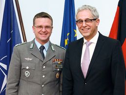 Interessensvertretung der Soldaten: André Wüstner und Gerd Hoofe. Foto: DBwV