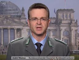 Oberst André Wüstner im Interview beim TV-Sender Phoenix. Foto: Screenshot