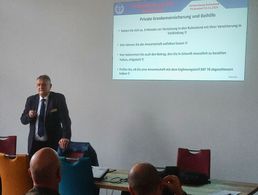 Für das Thema „Alterssicherung für Berufssoldaten“ hatte TruKa-Vorsitzender Stabsfeldwebel Guido Ruoß den Vorsitzenden ERH im Landesverband, Oberstabsfeldwebel a.D. Bernhard Hauber, eingeladen. Foto: Guido Ruoß