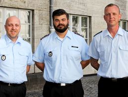 Die neue Spitze des GVPA: Oberstabsfeldwebel Ralph Salzmann (v. l.), Oberleutnant Sebastian Habicht und Oberstabsgefreiter Denny Böhme Foto: DBwV/Kruse