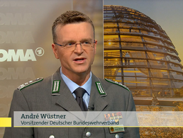 Oberst André Wüstner machte im Morgenmagazin deutlich, dass die Bundeswehr personell wie materiell schneller wachsen müsse als bisher. Foto: Screenshot