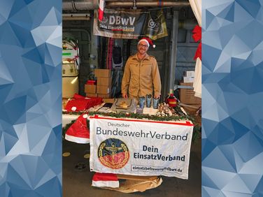 Hauptbootsmann Lars Janßen engagierte sich für den DBwV. Foto: DBwV