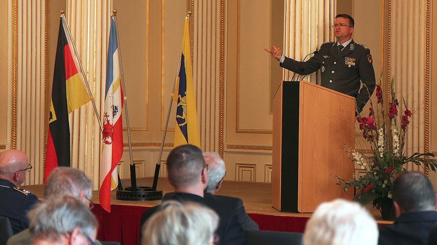 Gastredner DBwV-Chef Oberstleutnant André Wüstner begeisterte mit seinem Vortrag. Foto: DBwV/Vieth