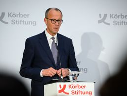 Was Kanzlerkandidat Friedrich Merz als Bundeskanzler ändern möchte, skizzierte er nun in einer Grundsatzrede bei der Körber-Stiftung. Foto: picture alliance/dpa/Bernd von Jutrczenka