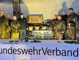 Eutin: Der TruKa-Vorstand beim Weihnachtsmarkt. Foto: DBwV