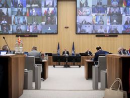 Nato-Verteidigungsministertreffen: in Corona-Zeiten nur per Videoschaltung möglich. Foto: Nato