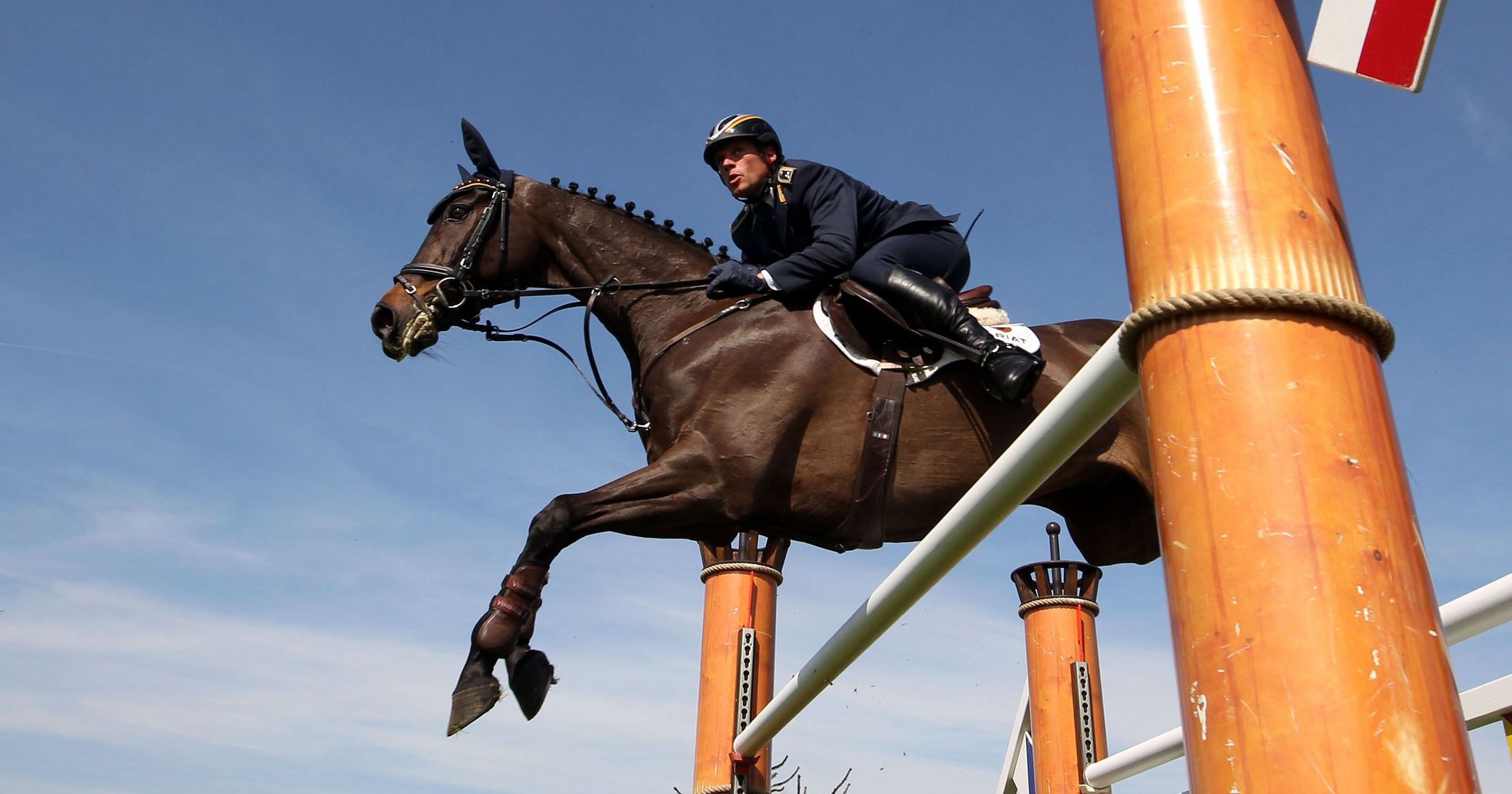 „So is et“ und Andreas Ostholt bei den Badminton Horse Trials 2016. Foto: picture alliance / empics | Steve Parsons