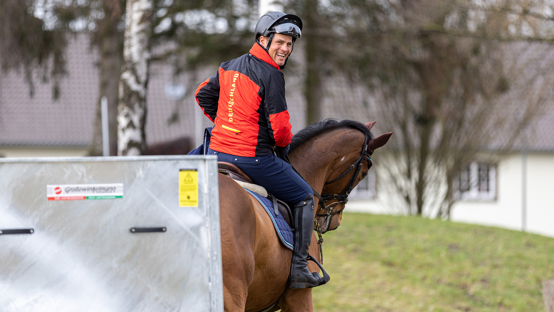 Andreas Ostholt mit seinem aktuellen Top-Pferd Corvette. Foto: DBwV/Sarina Flachsmeier